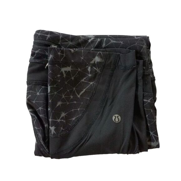 Lululemon Women's 8 Waistband Stretch Sweat Yoga Capri Zip Media Pocket Thunder - Picture 2 of 13